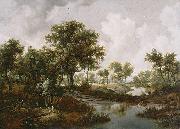 Meindert Hobbema A Wooded Landscape oil painting